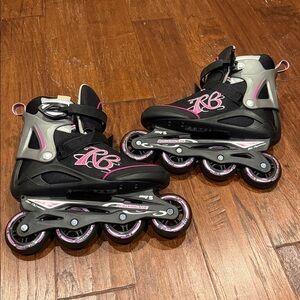 Never Worn! Size 9 Black and Pink Rollerblades